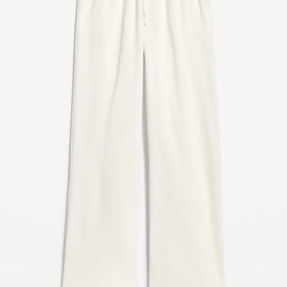 NWT OLD NAVY Extra High-Waisted Fleece Pants Color: Sea Salt - Picture 2 of 6